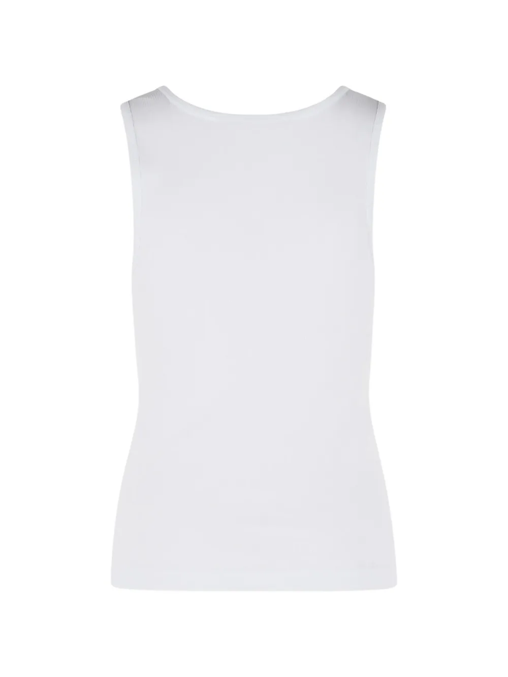 Dolce & Gabbana Geribbelde tanktop met logo Wit