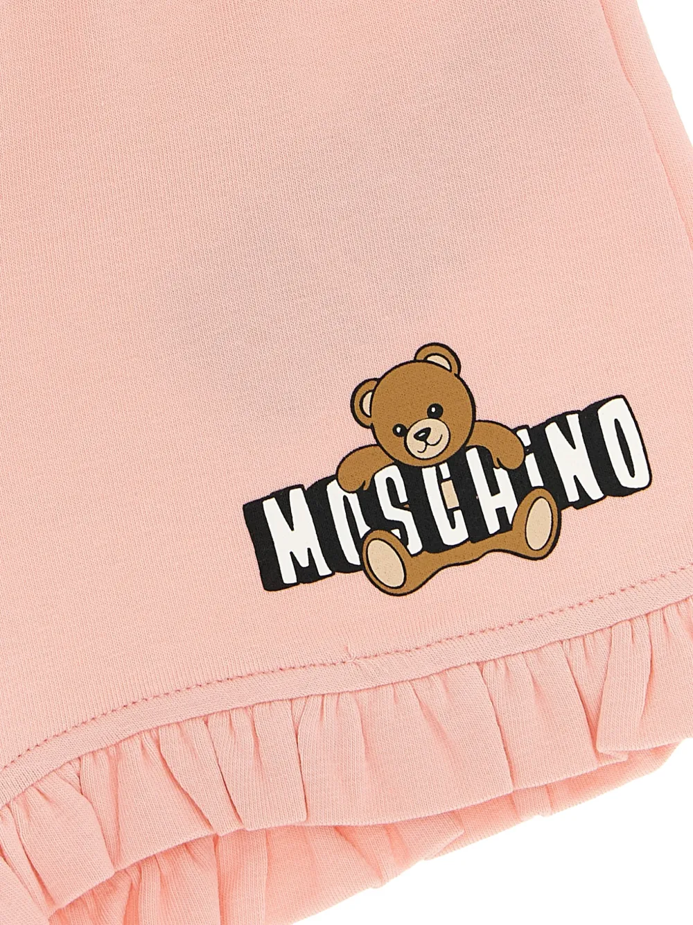 Moschino Kids Shortsset met ruches en beerprint Wit