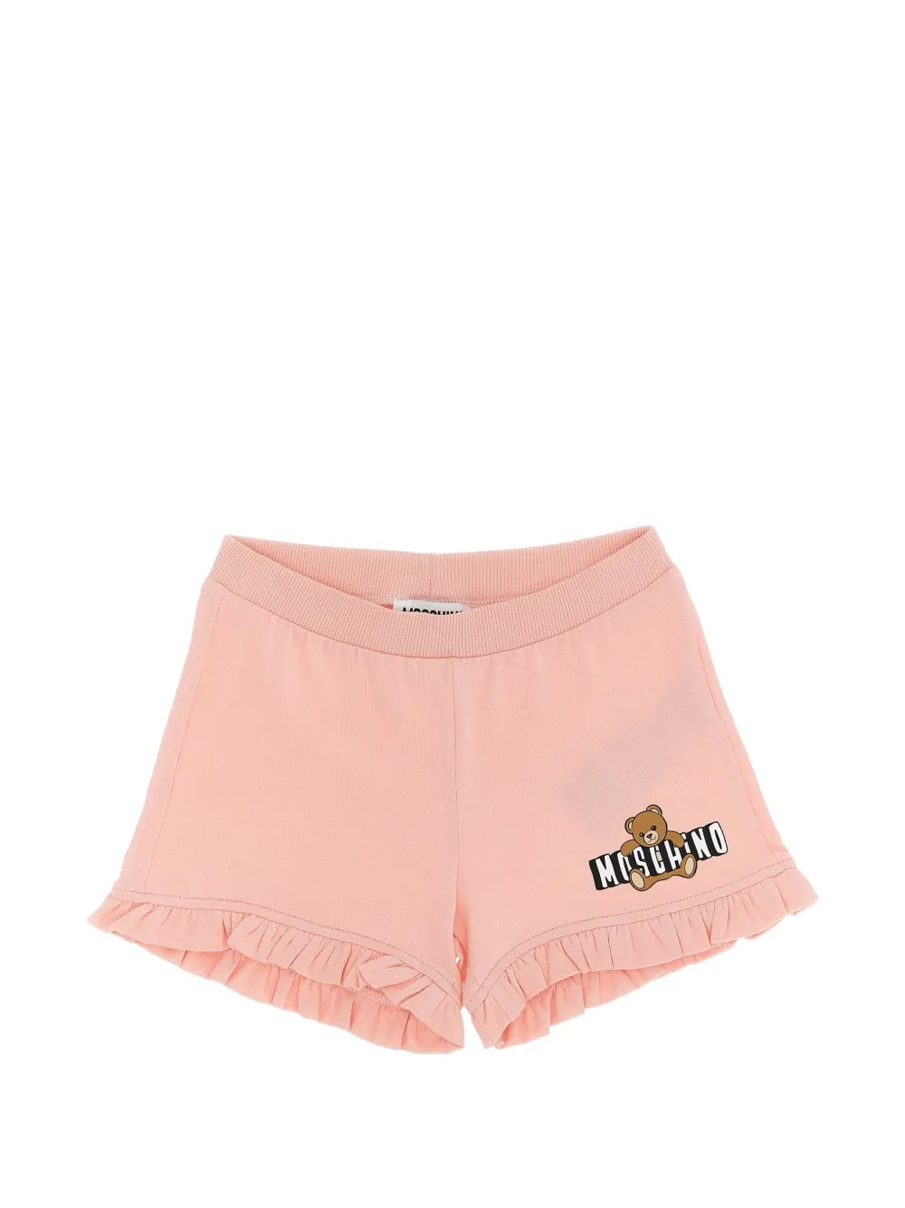Moschino Kids Shortsset met ruches en beerprint Wit