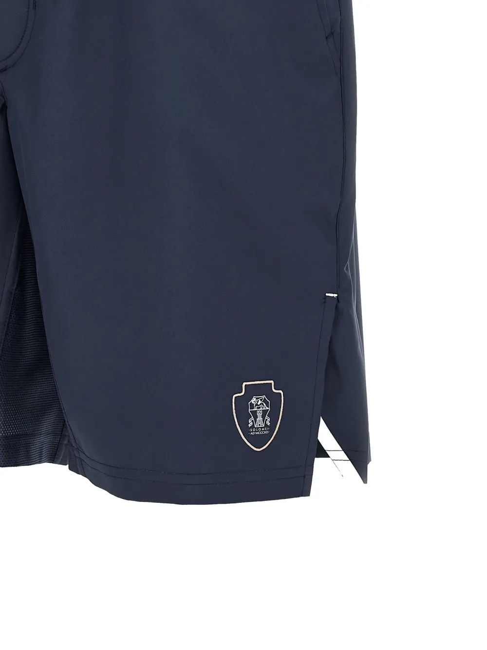 Brunello Cucinelli Bermuda shorts met contrasterend borduurwerk Blauw