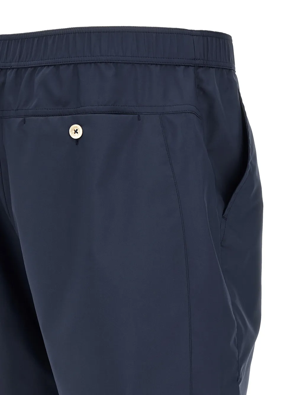 Brunello Cucinelli Bermuda shorts met contrasterend borduurwerk Blauw