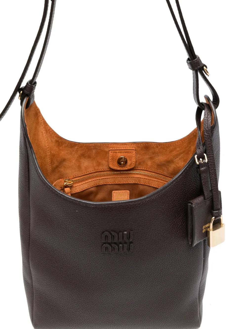 Miu Schoudertas met logopatch Bruin