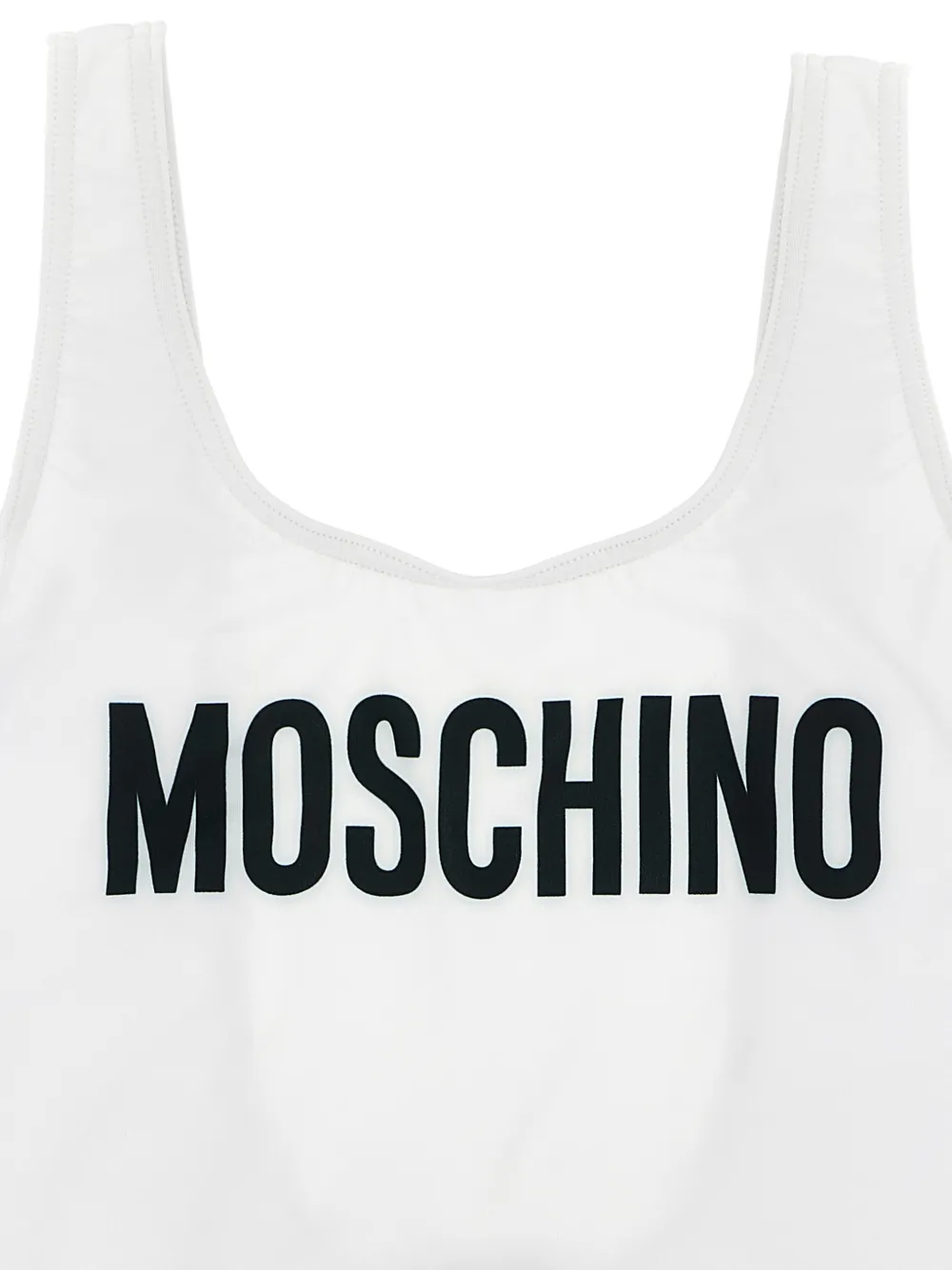 Moschino Kids Badpak met logo Wit