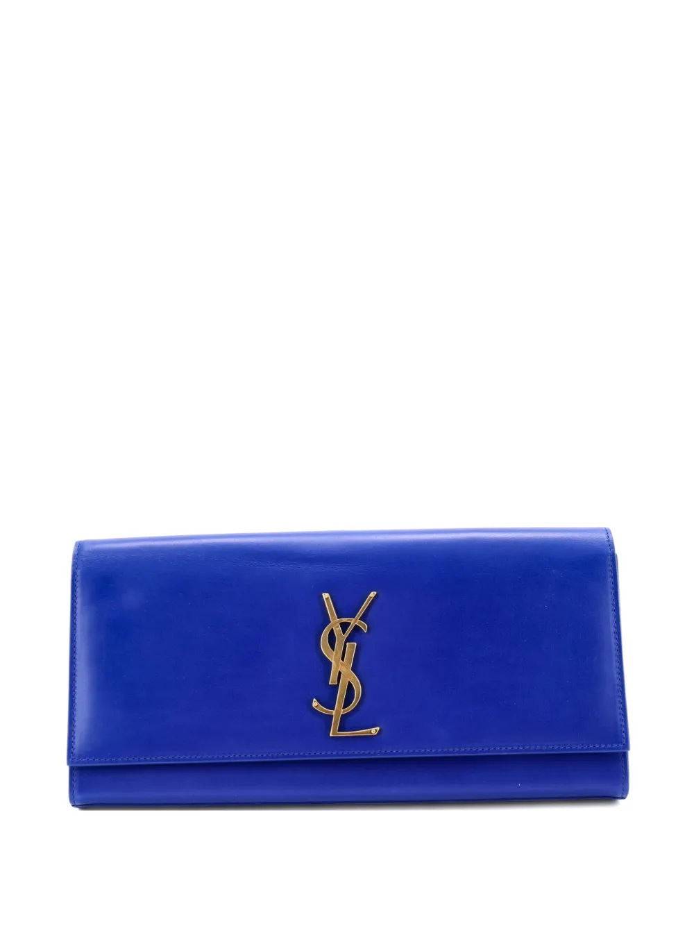 Saint Laurent Pre-Owned Classic Monogram Leather Long clutch bag - Blu