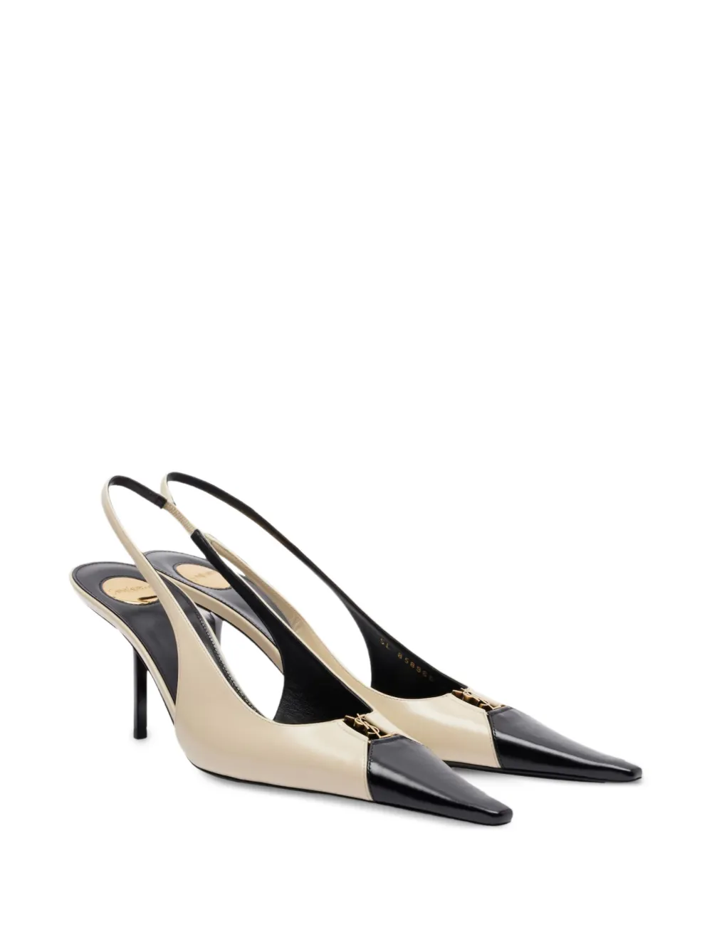 Saint Laurent Babylone Breteuil pumps met puntige neus Beige