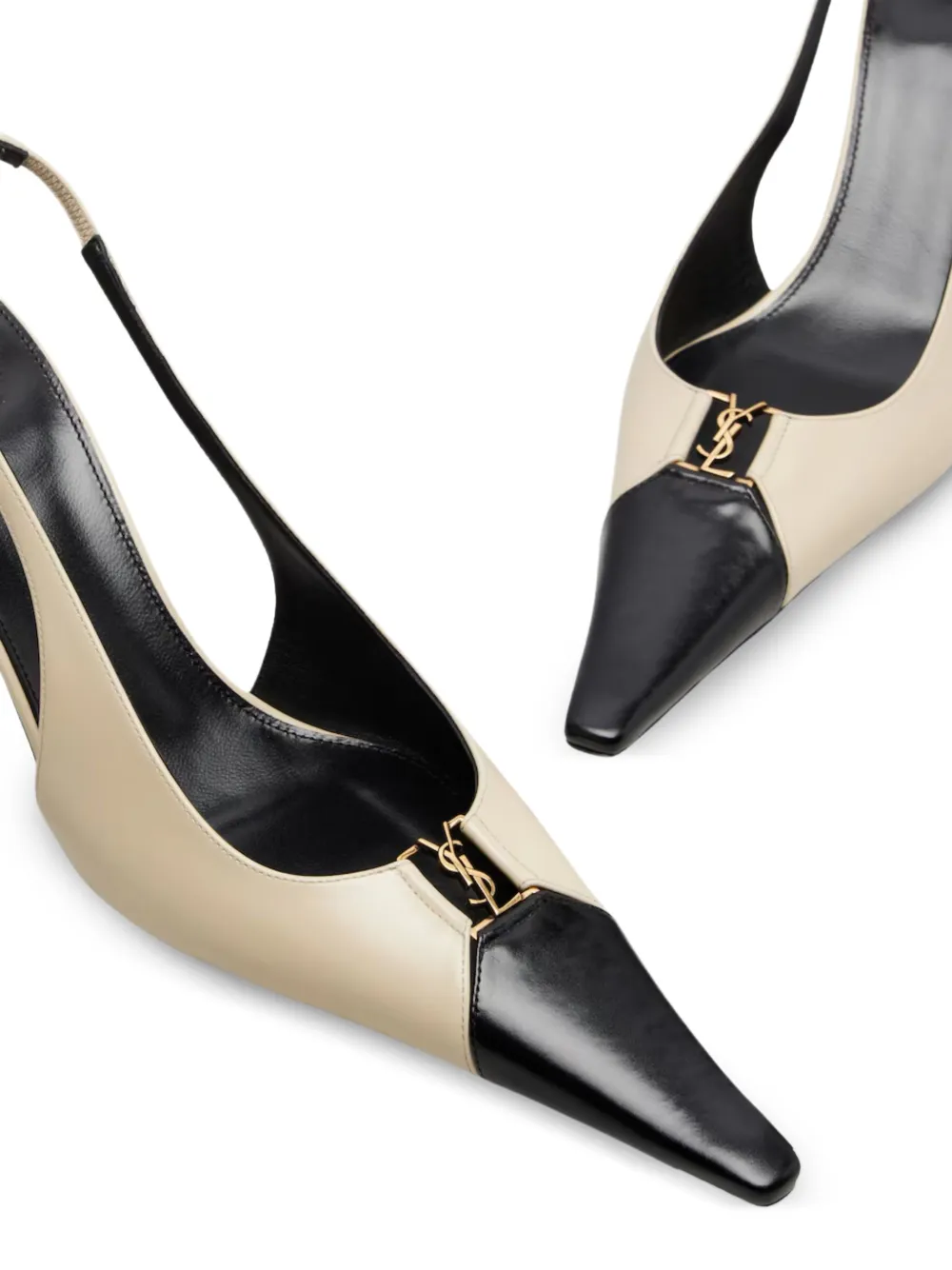 Saint Laurent Babylone Breteuil pumps met puntige neus Beige