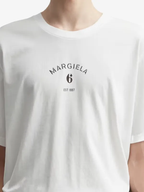 MM6 Maison Margiela ロゴ Tシャツ | ニュートラル | FARFETCH JP