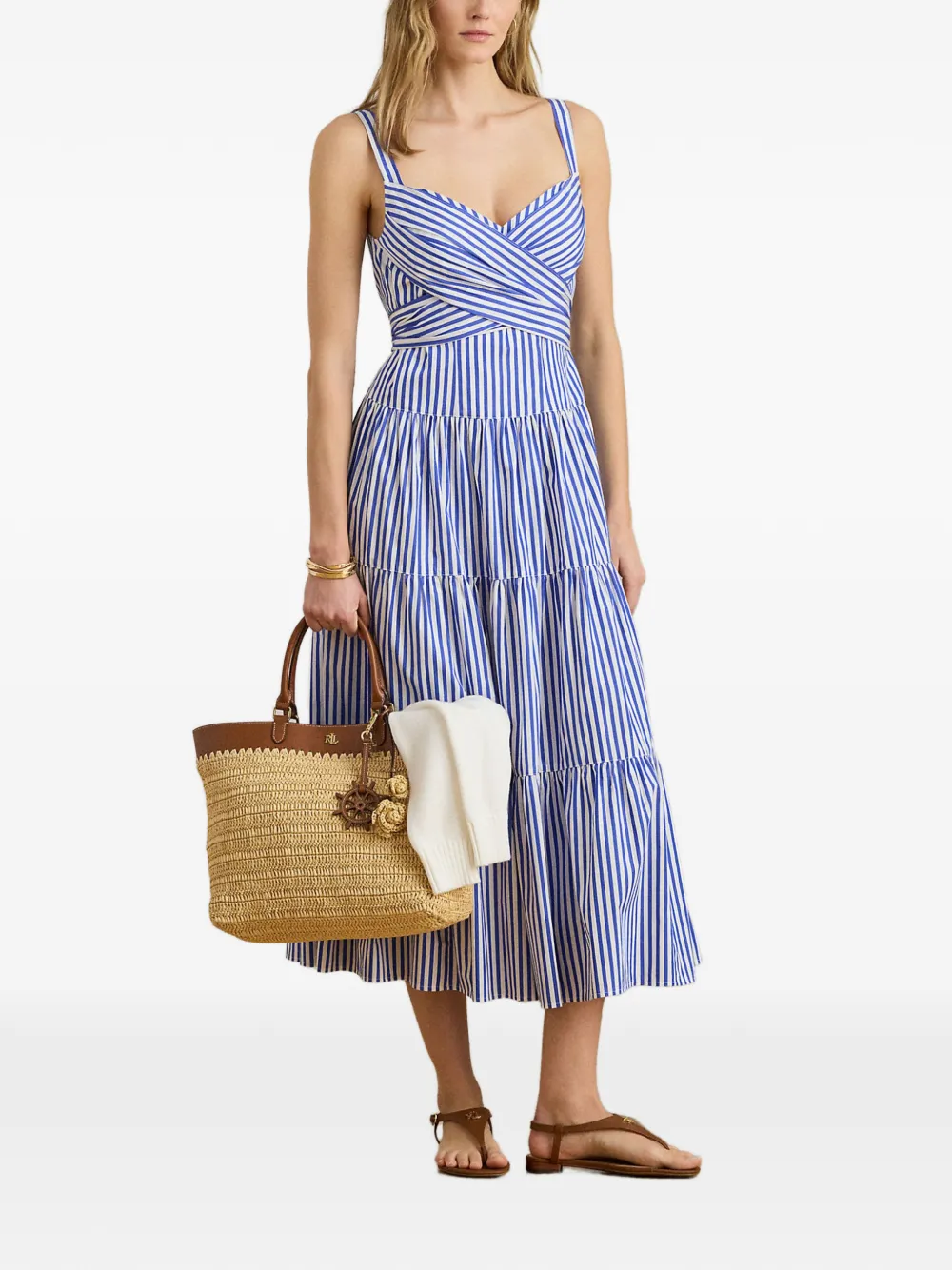 Lauren Ralph Lauren Gestreepte jurk Blauw