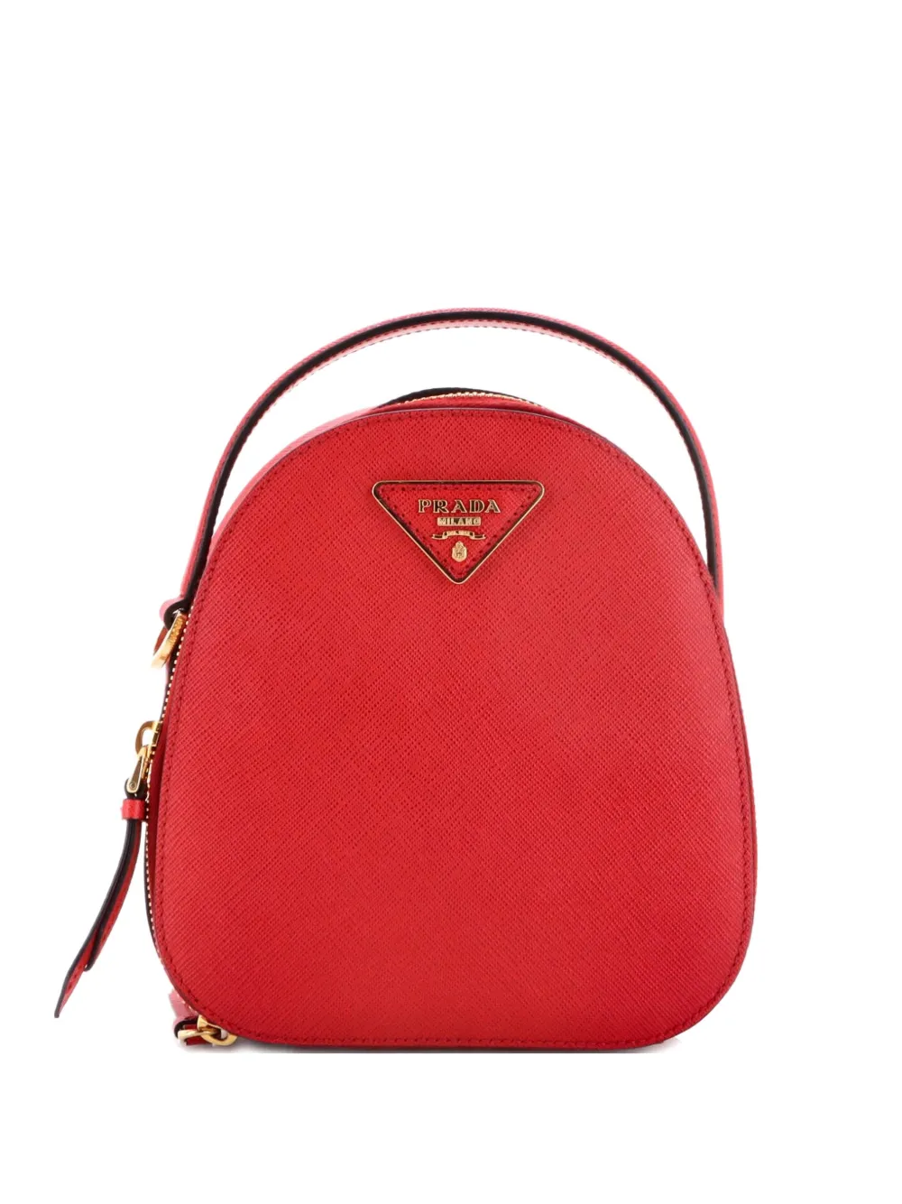 Prada Pre-Owned Odette Zip Saffiano Leather Mini backpack - Rosso
