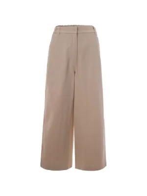 Max Mara センタープレス ワイドパンツ | ニュートラル | FARFETCH JP