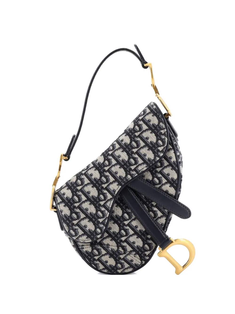 Christian Dior Pre-Owned Saddle Handbag Oblique Canvas Mini shoulder bag - Blu