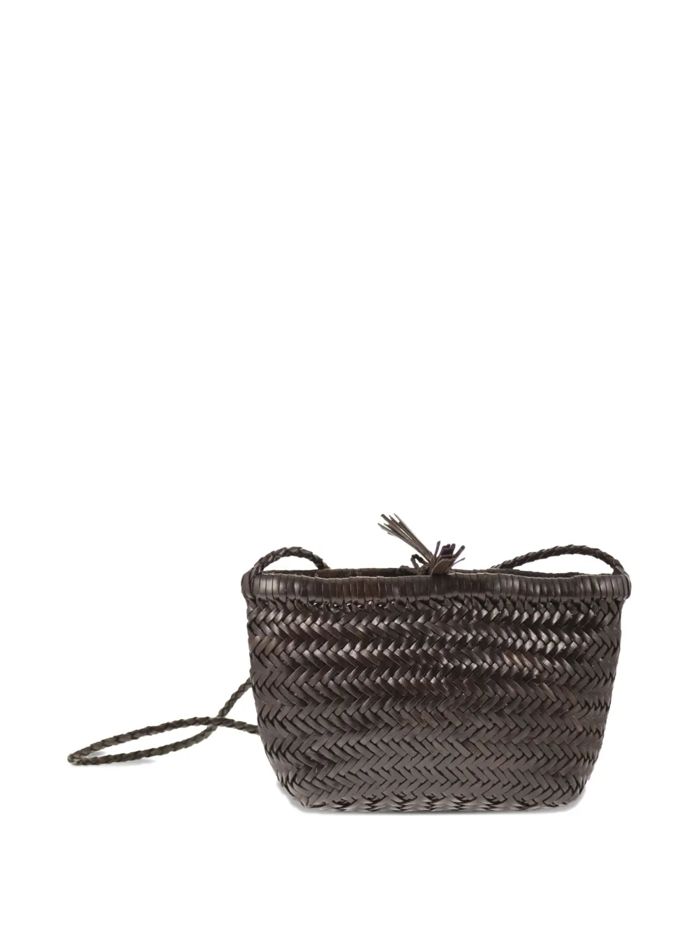 DRAGON DIFFUSION Minsu woven-design cross body bag - Marrone