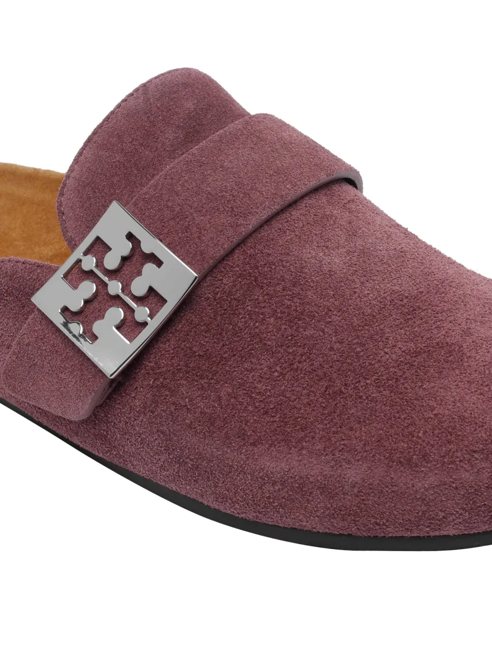 Tory Burch Mellow muiltjes met gouden gesp Paars