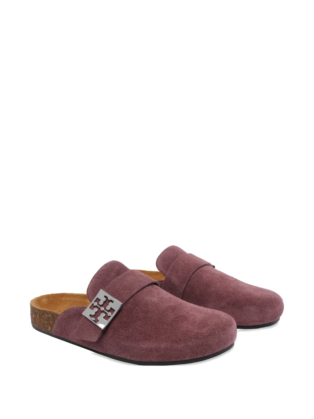 Tory Burch Mellow muiltjes met gouden gesp Paars