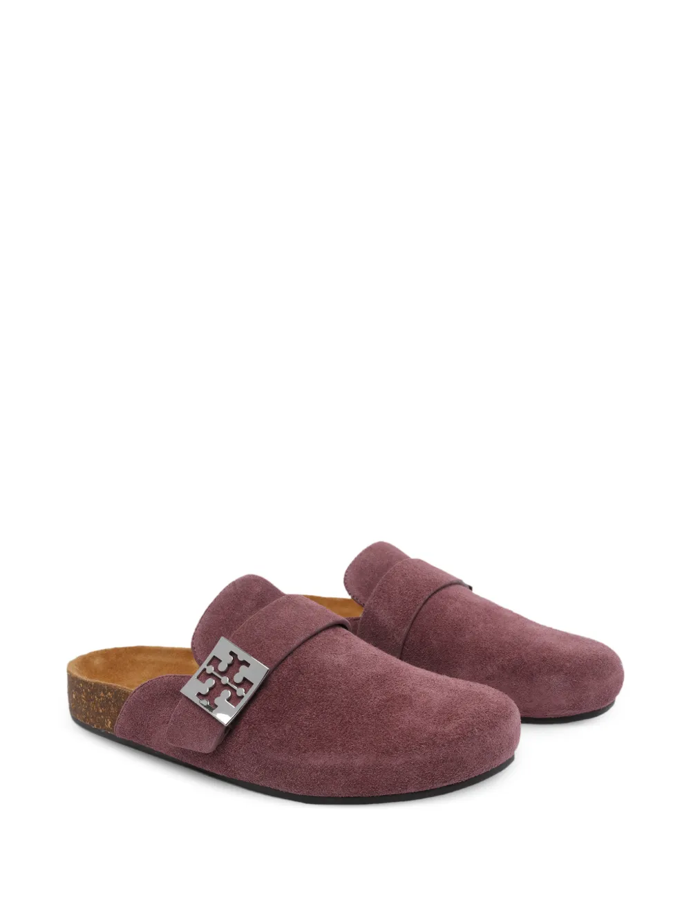  Tory Burch Mellow Golden-buckle Mules - Purple 
