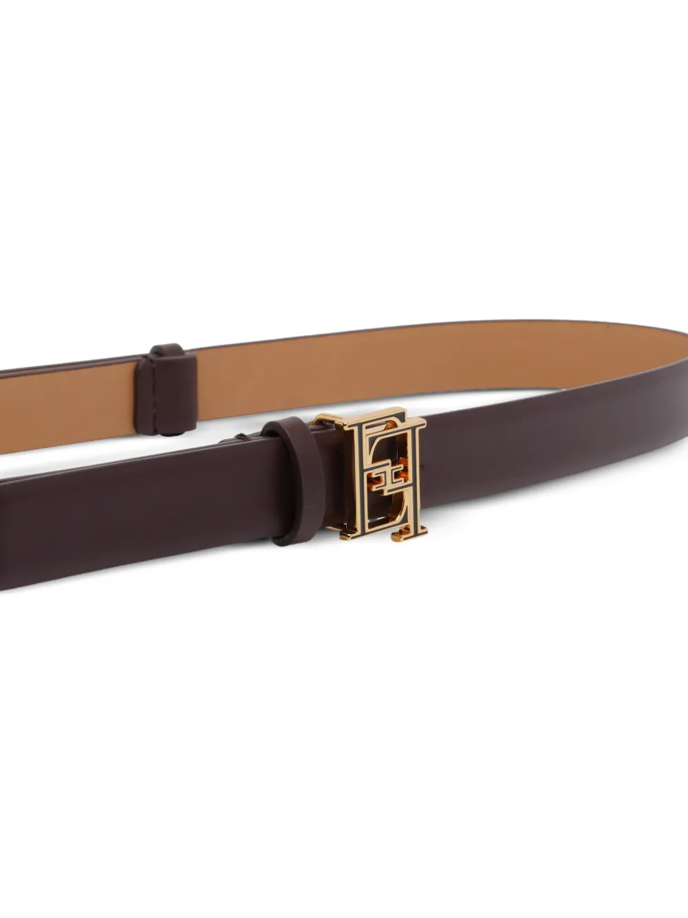 Elisabetta Franchi Gespriem met logo Bruin