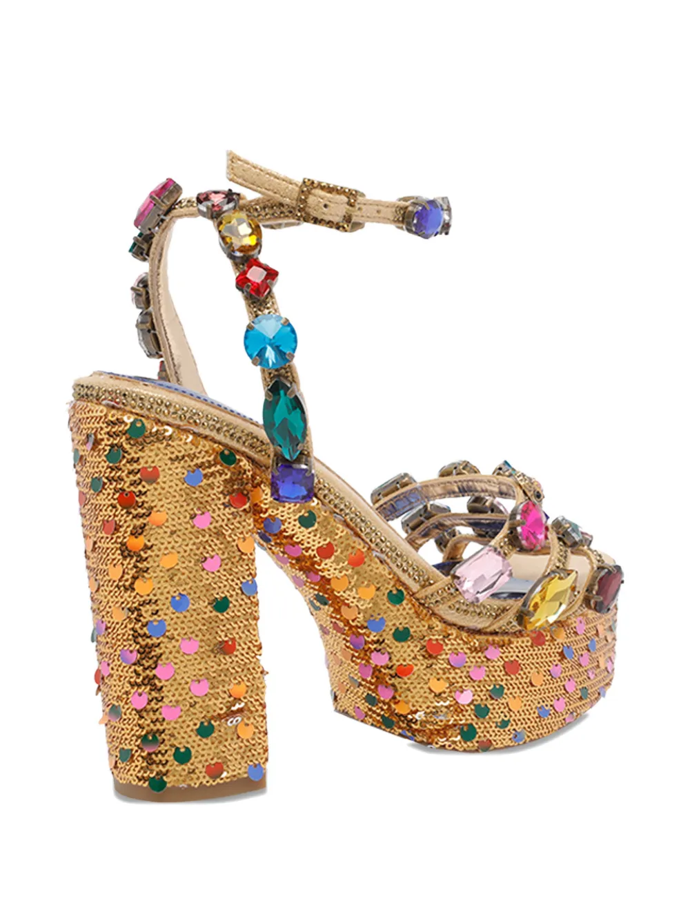 Kurt Geiger London Sandalen met plateauzool en pailletten Goud