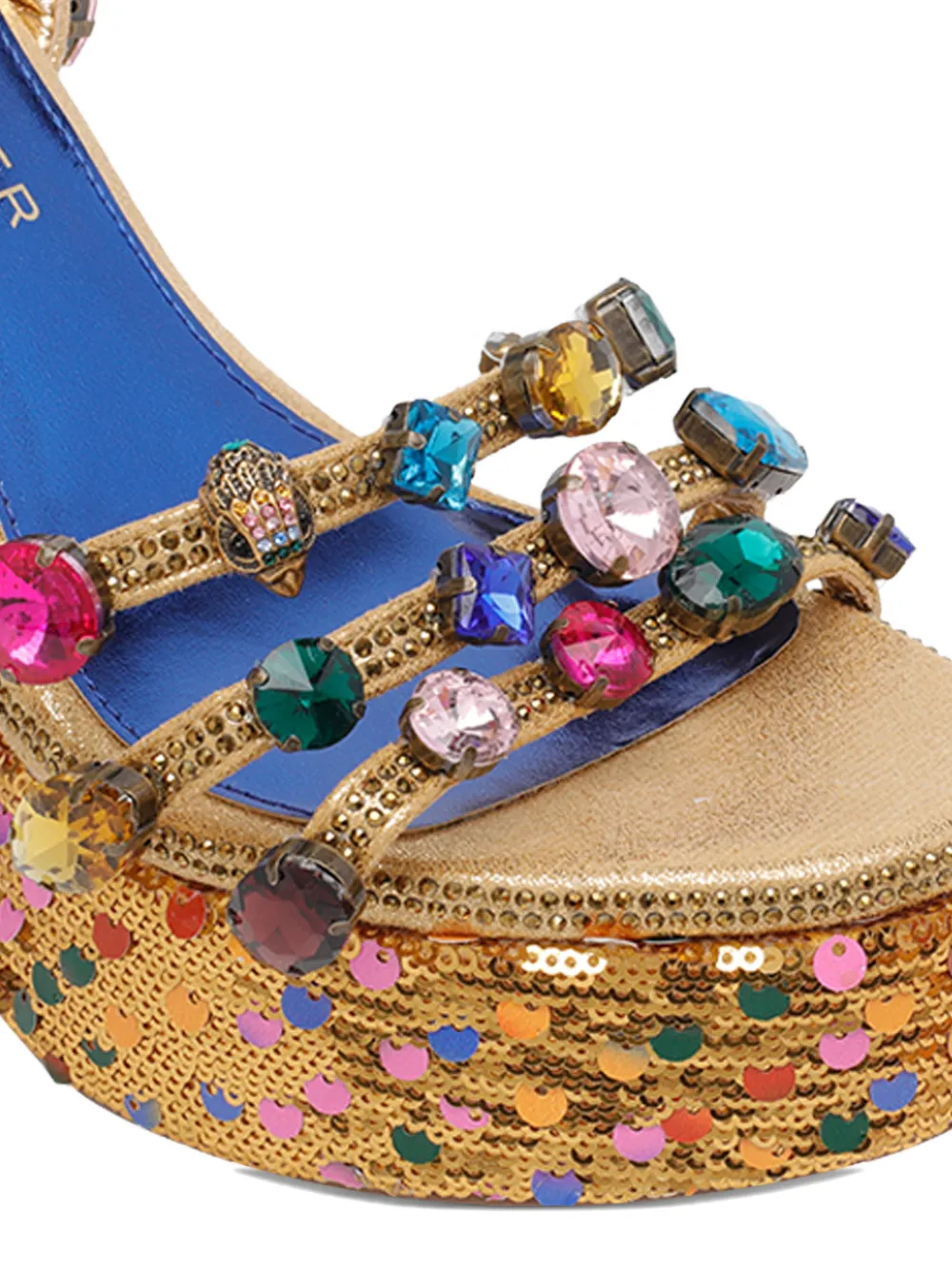 Kurt Geiger London Sandalen met plateauzool en pailletten Goud