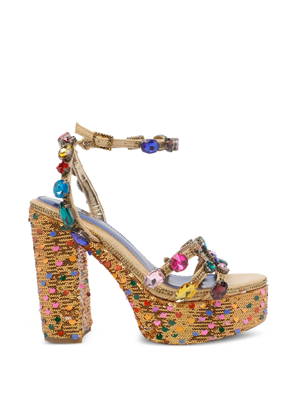 Kurt Geiger London Sandalen met plateauzool en pailletten Goud