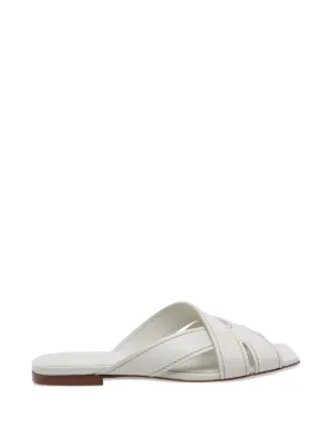 GUCCI ダブルG レザーサンダル ホワイト Gucci ダブルG レザーサンダル | ホワイト | FARFETCH JP