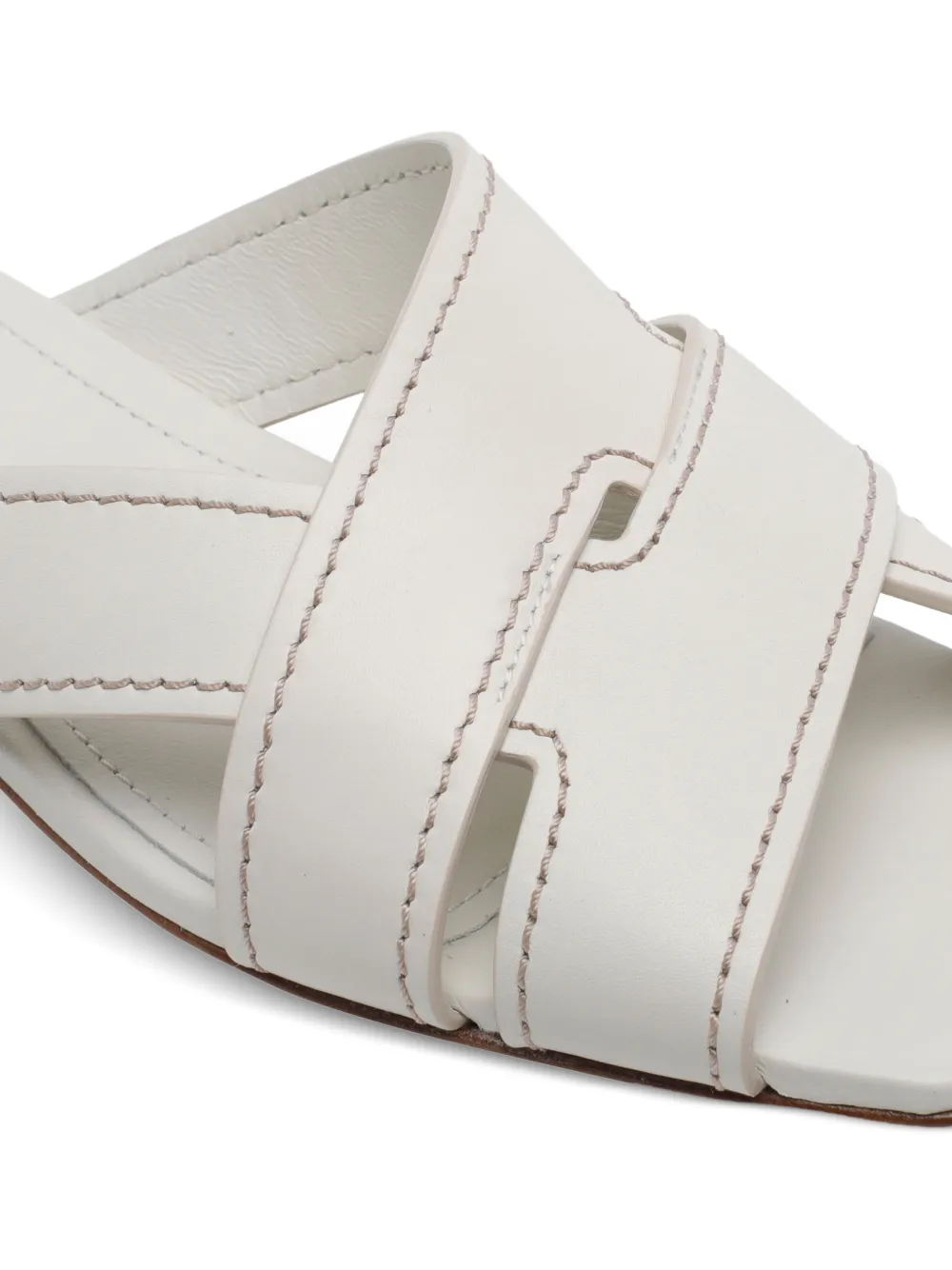 Tod's Square Sandals in White, view 4