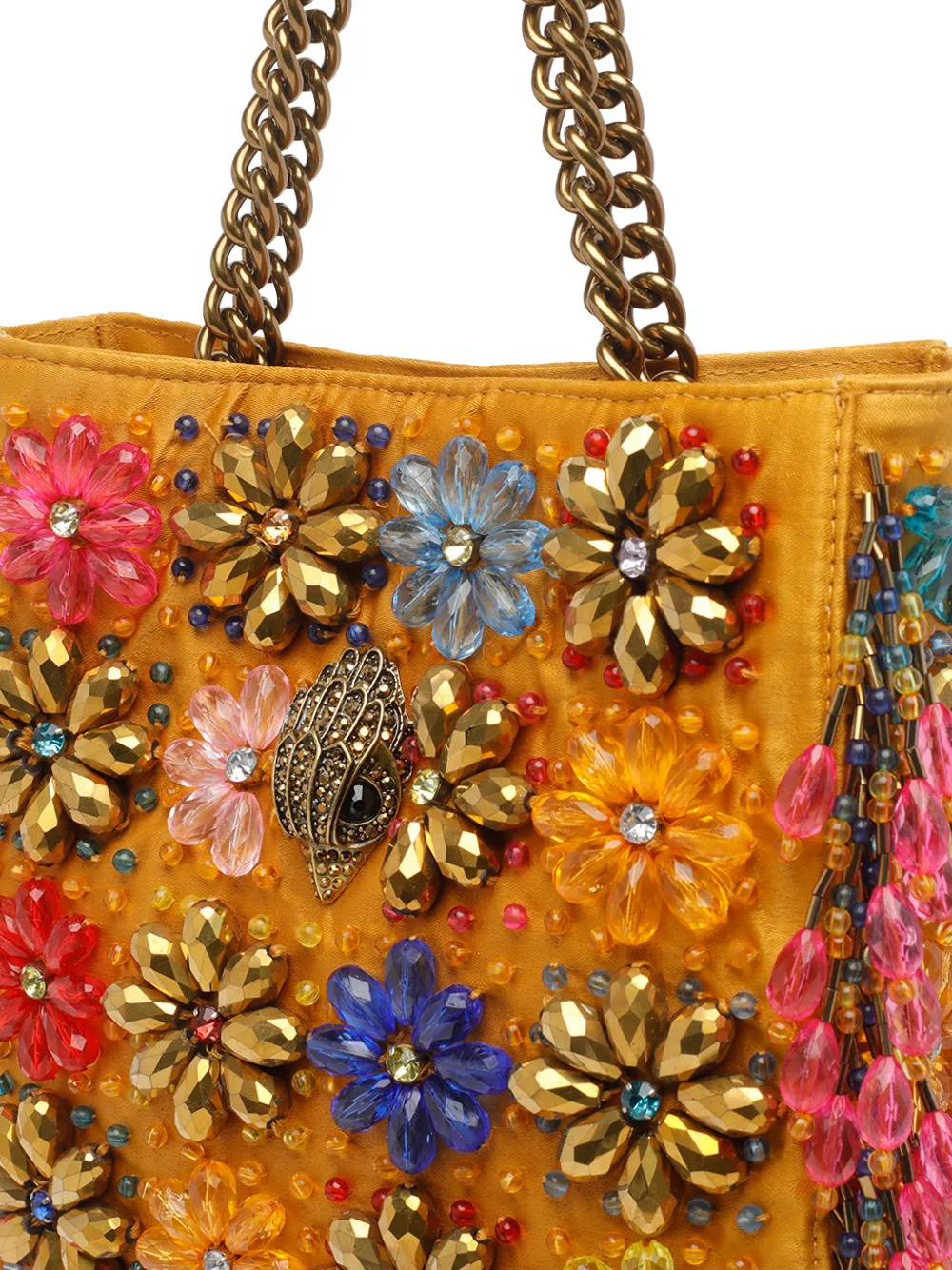 Kurt Geiger London Shopper met kralen Geel
