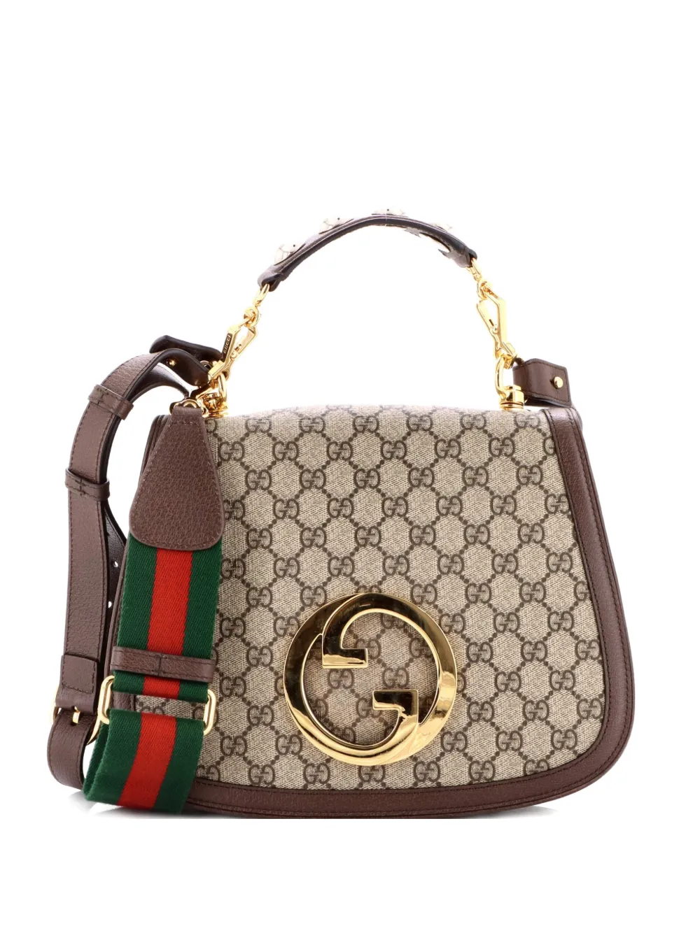 Gucci Pre-Owned Blondie NM Top Handle Bag GG Coated Canvas Medium satchel - Marrone