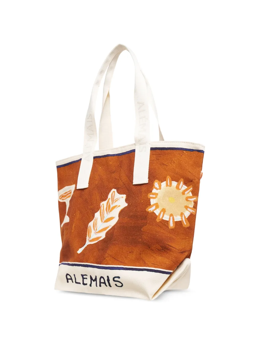  Alemais Soleil D'amour Patch Tote Bag - Brown 