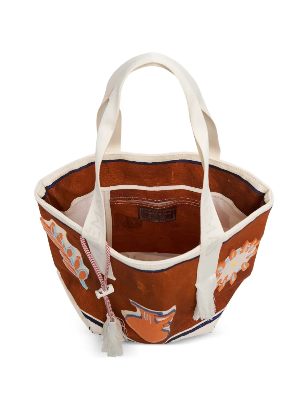  Alemais Soleil D'amour Patch Tote Bag - Brown 