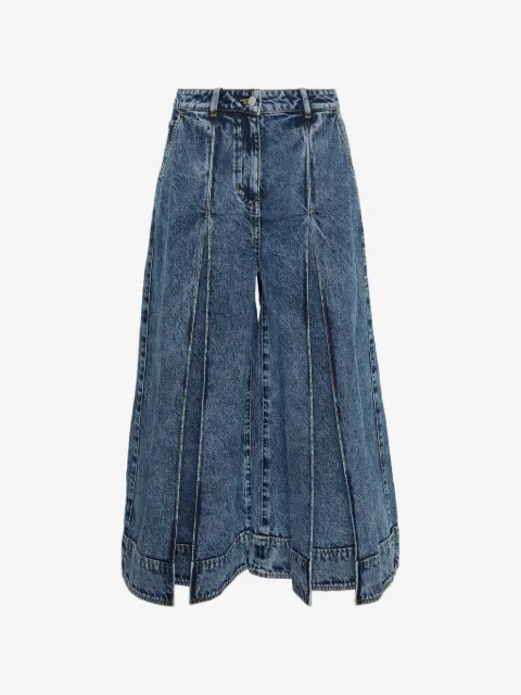 3.1 Phillip Lim logo-patch culotte jeans