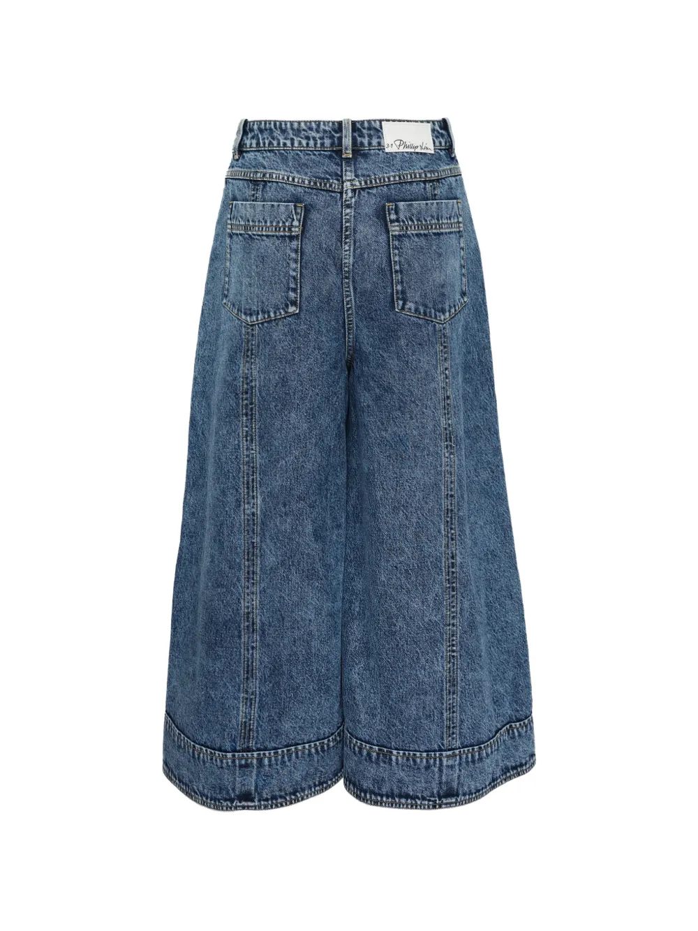  3.1 Phillip Lim Logo-patch Culotte Jeans - Blue 