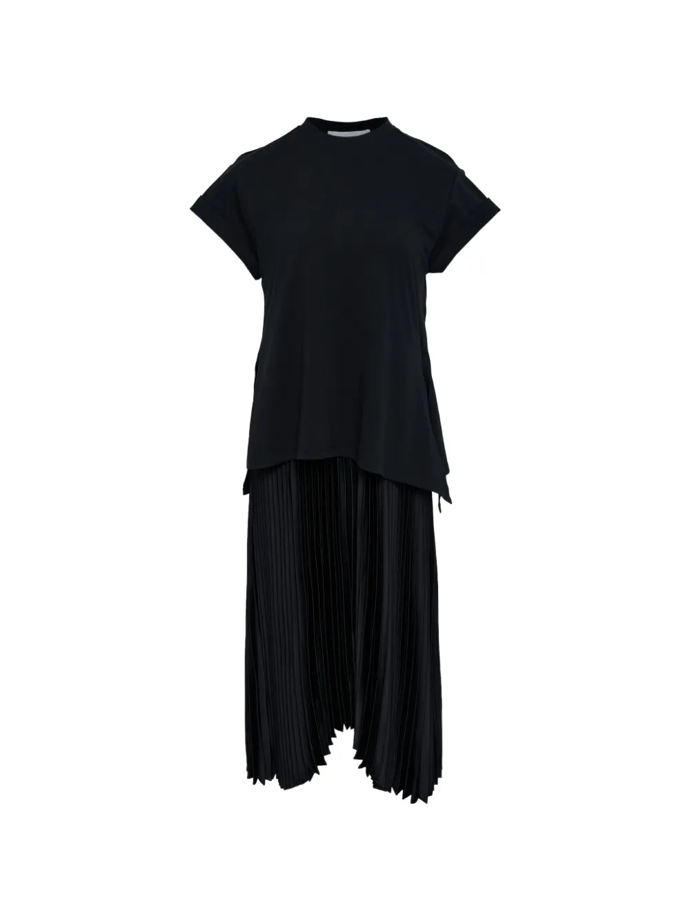 3.1 Phillip Lim pleated layered T-shirt dress - Nero