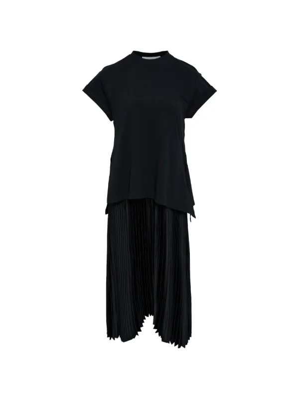 t shirt dress with pleated skirt FINAL SALE! City Lady- Ombre T-shirt and LONG Pleated Skirt SET (NEW)