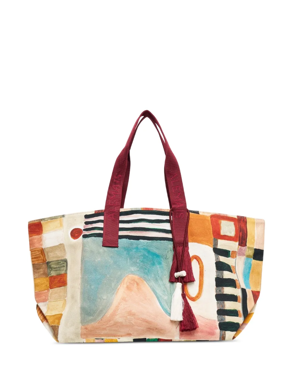 ALEMAIS x LRNCE large Michelle printed tote bag - Toni neutri