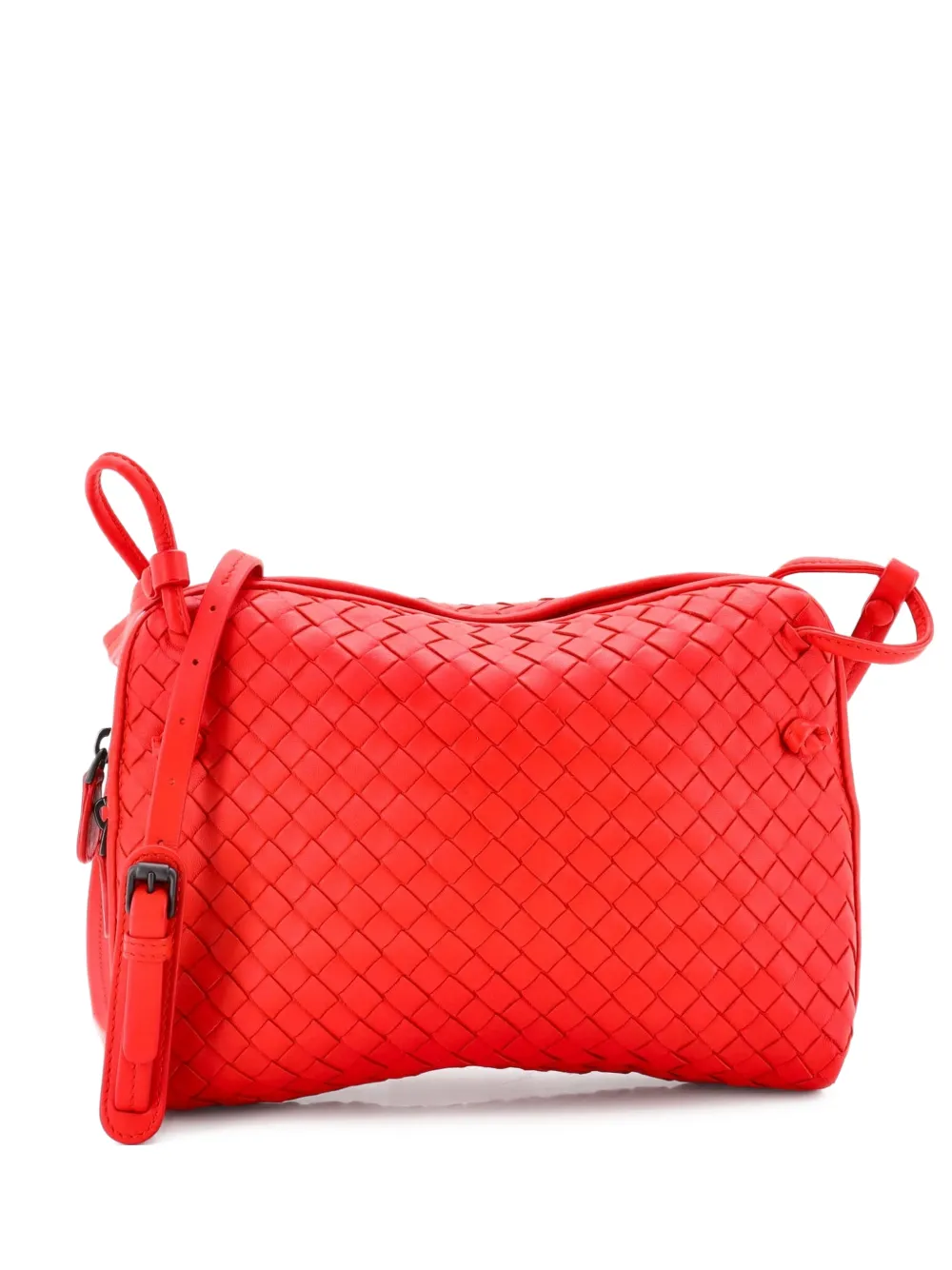 Bottega Veneta Pre-Owned Nodini Intrecciato Nappa Small crossbody bag - Rosso