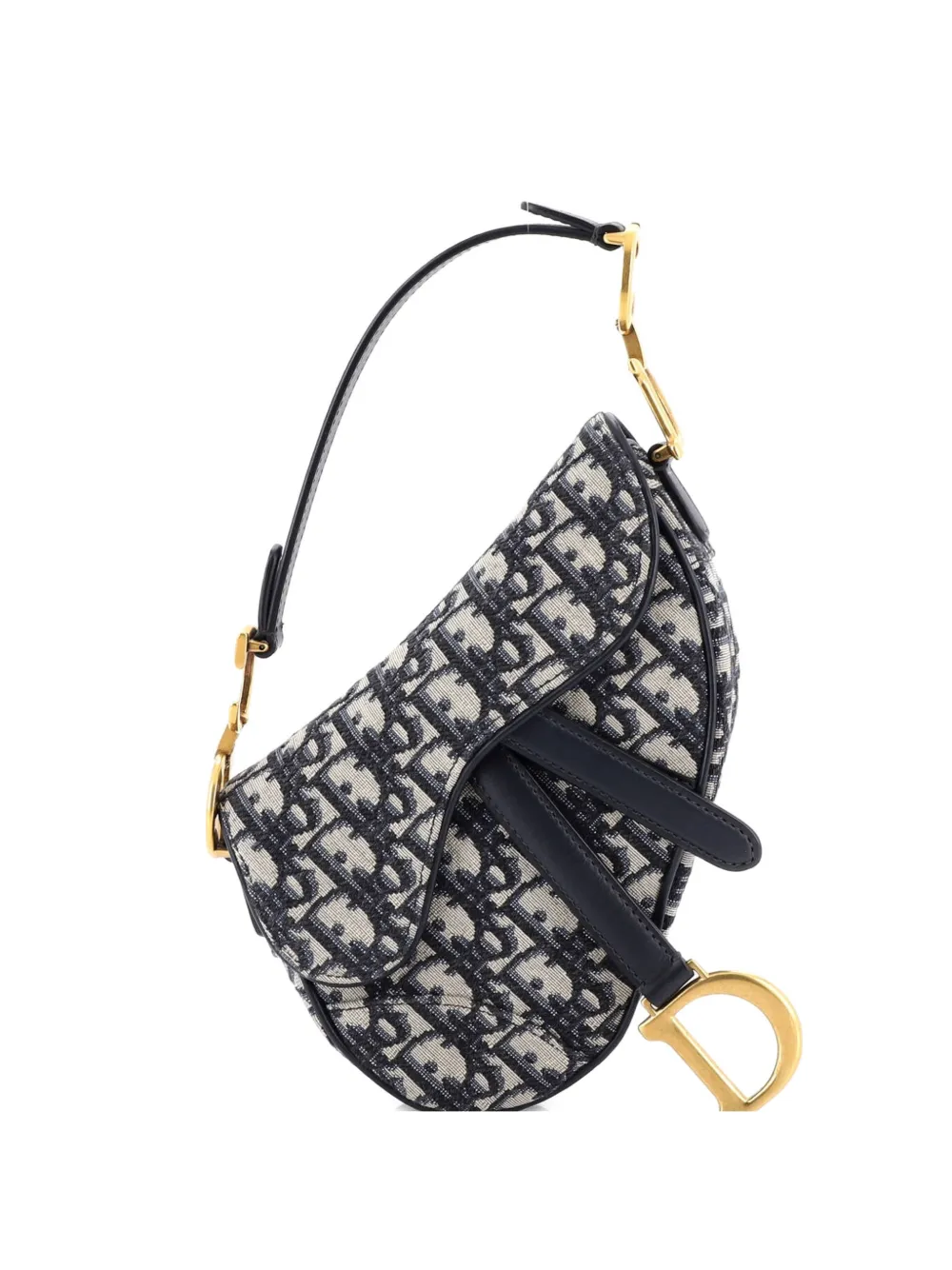 Christian Dior Pre-Owned Saddle Handbag Oblique Canvas Mini shoulder bag - Blu
