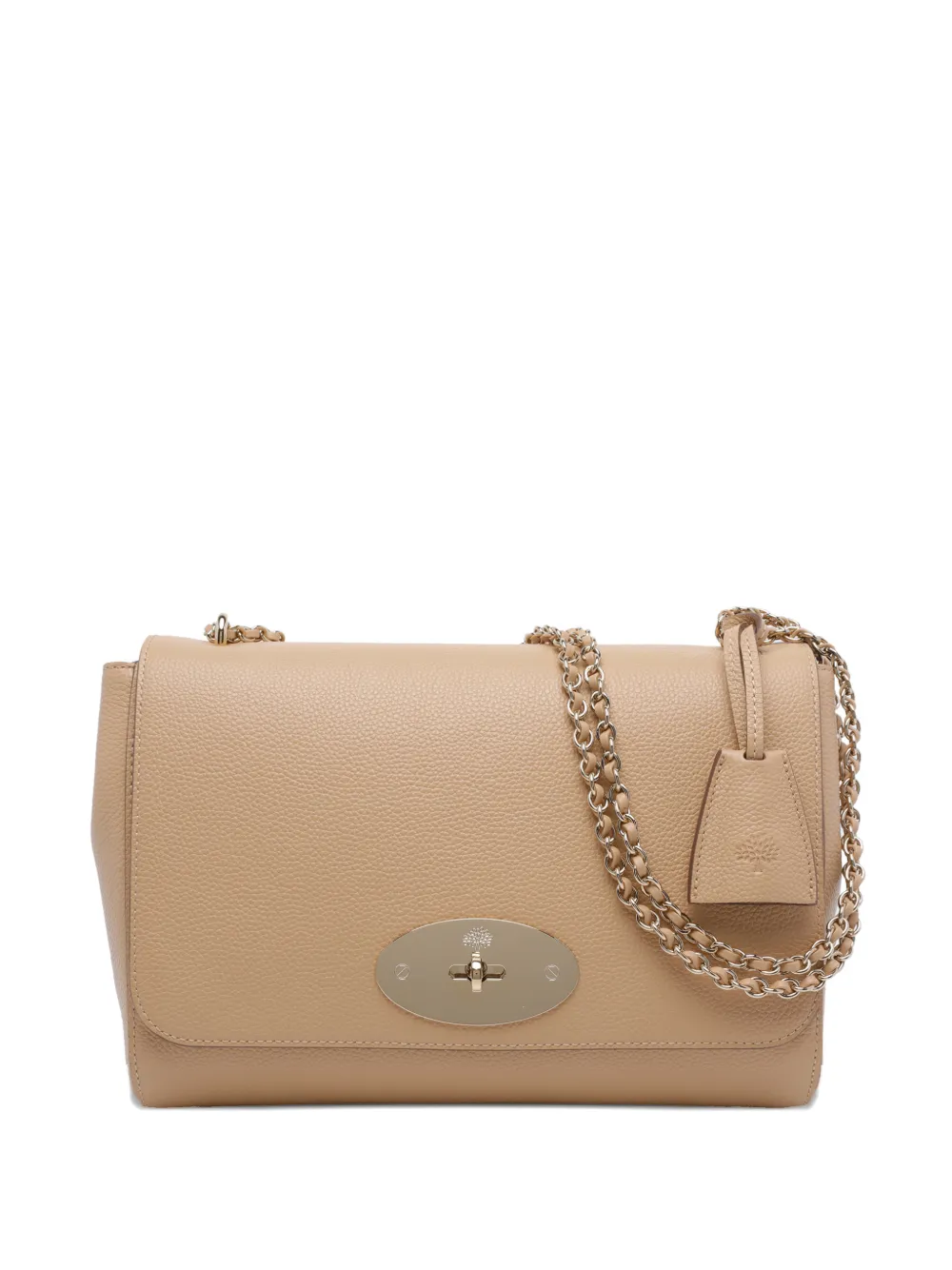 Mulberry medium Lily turn-lock chain leather shoulder bag - Toni neutri