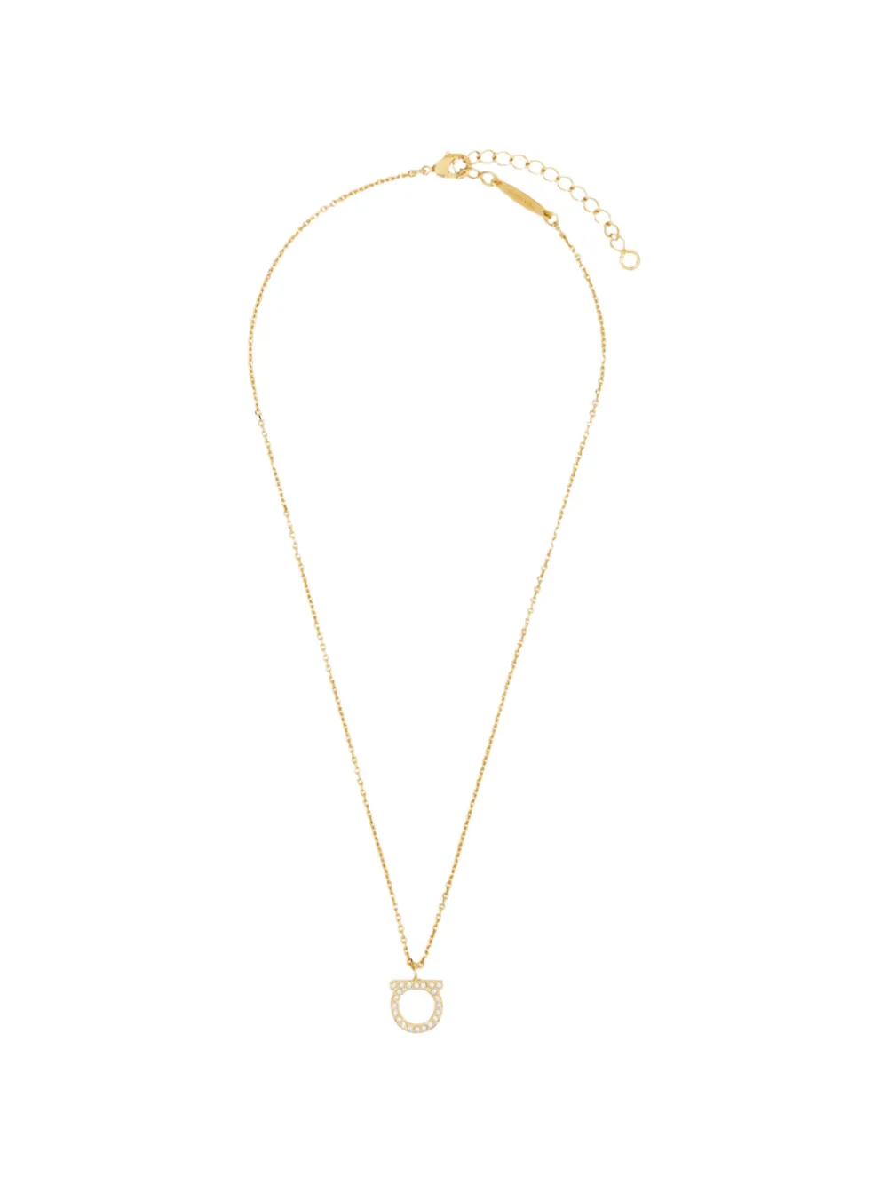 Ferragamo S Gancini crystals necklace - Oro
