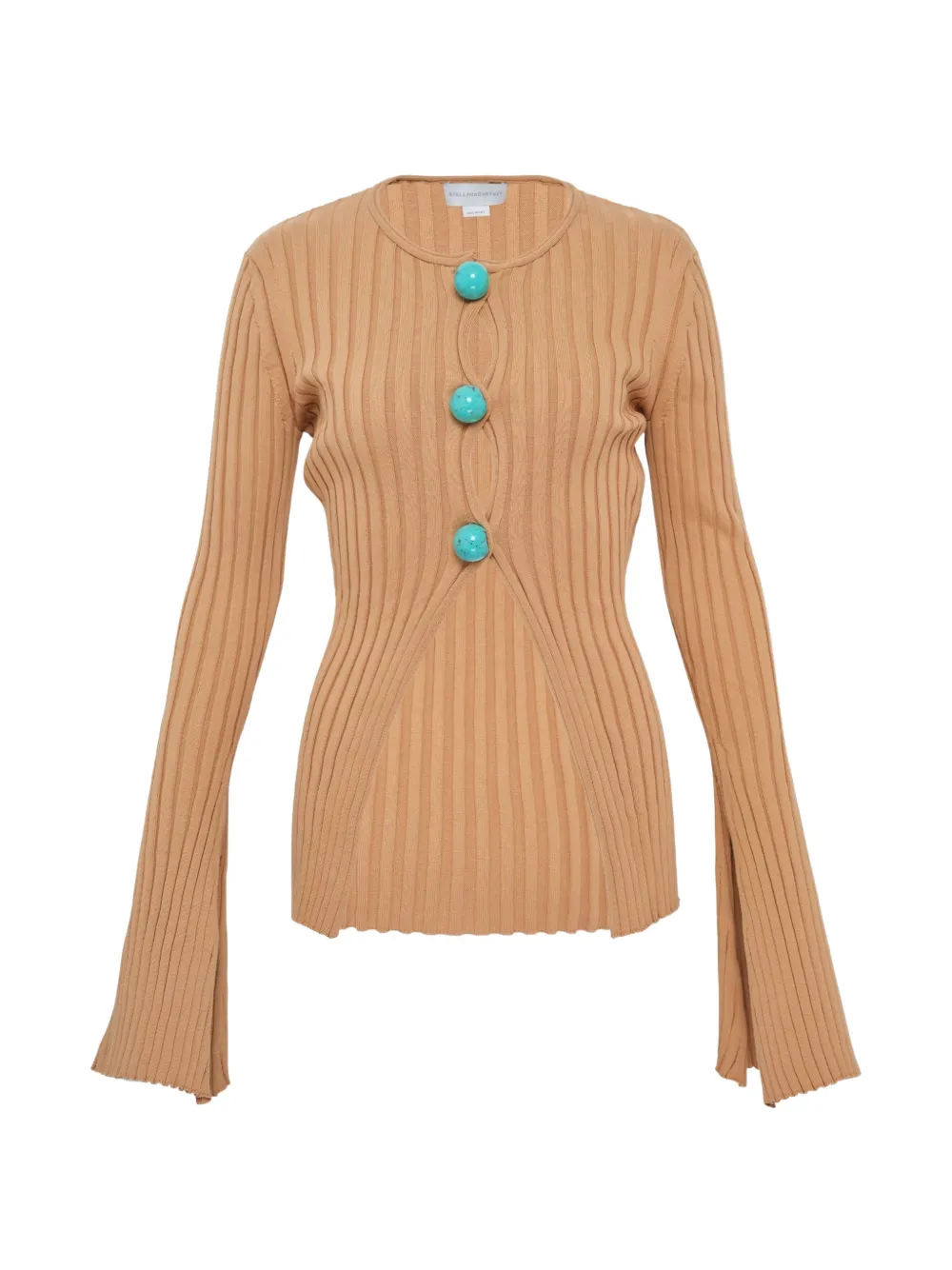 Stella McCartney ribbed buttoned cardigan - Toni neutri