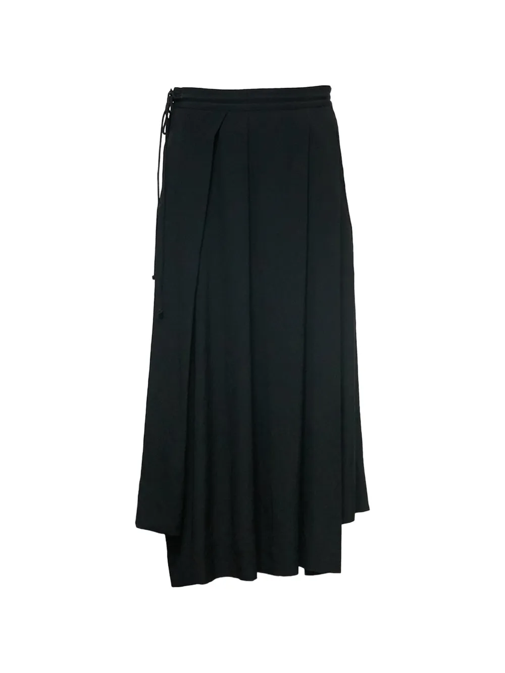 Yohji Yamamoto pleated midi skirt - Nero