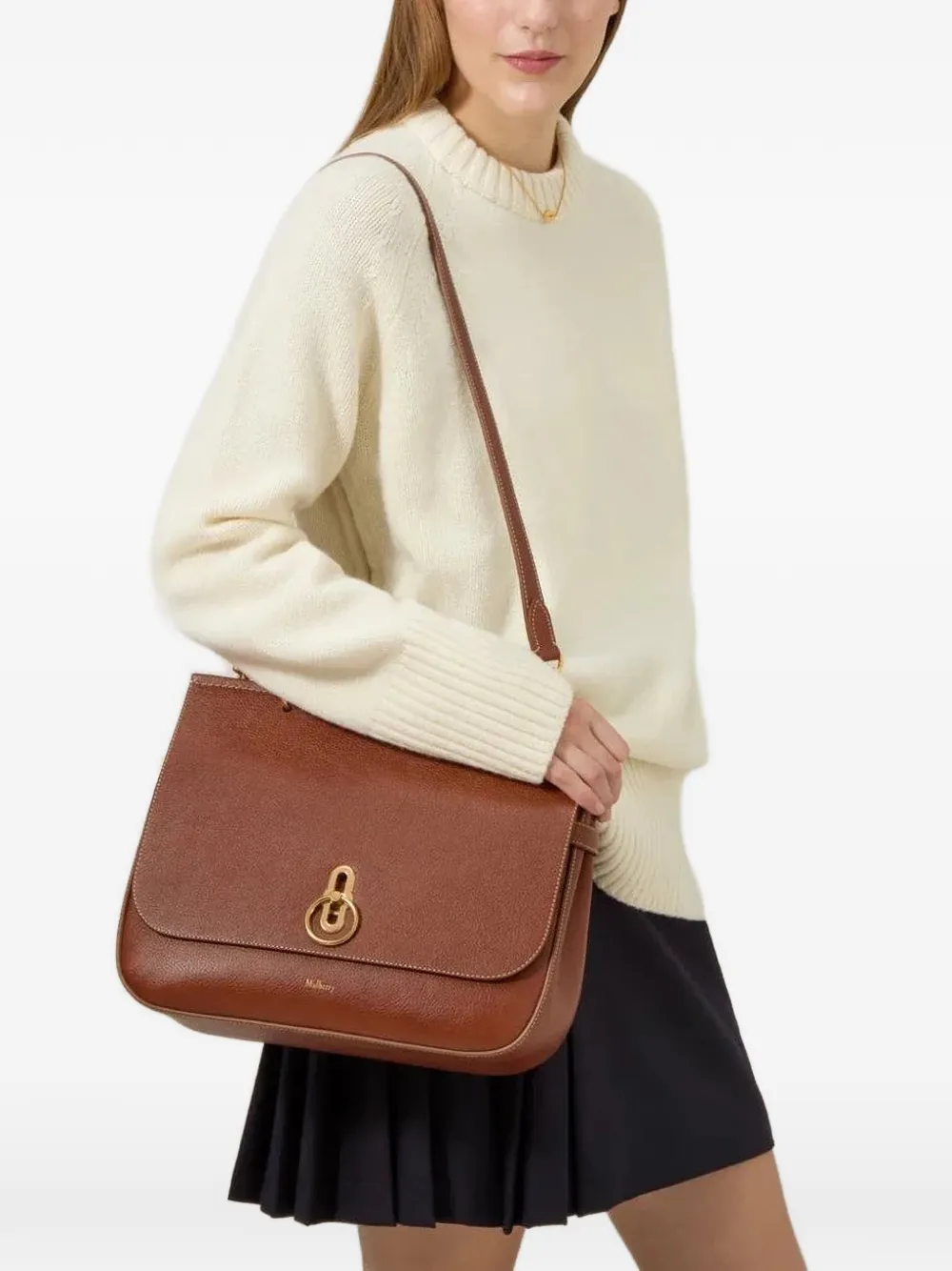 Mulberry Grote Amberley shopper met handvat Bruin