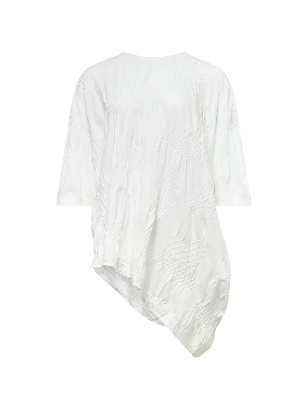 Y's asymmetric T-shirt - Bianco