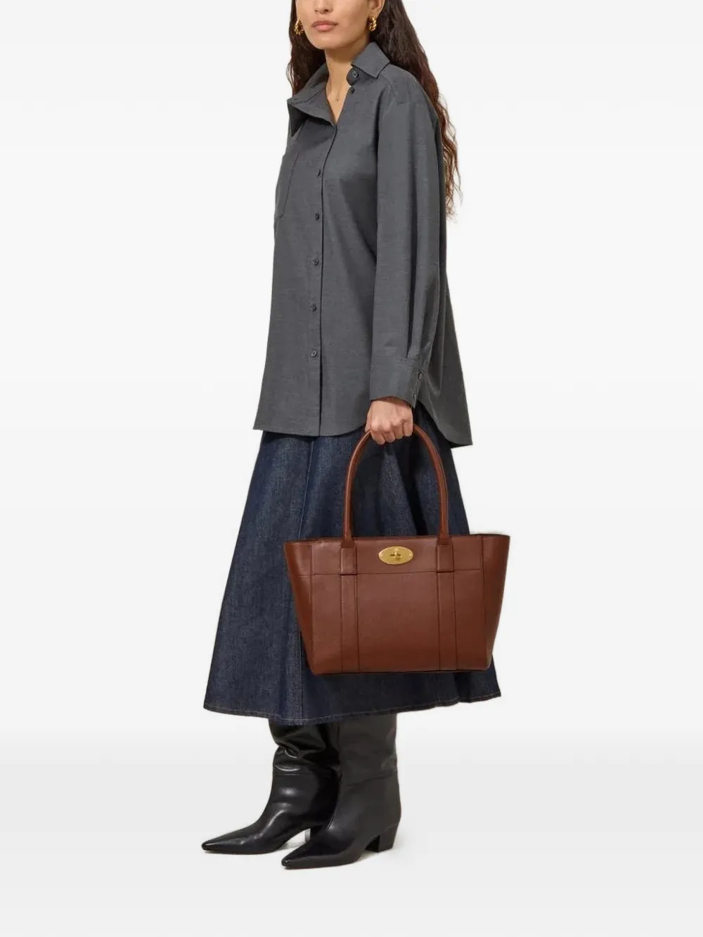 Mulberry Bayswater kleine shopper Bruin