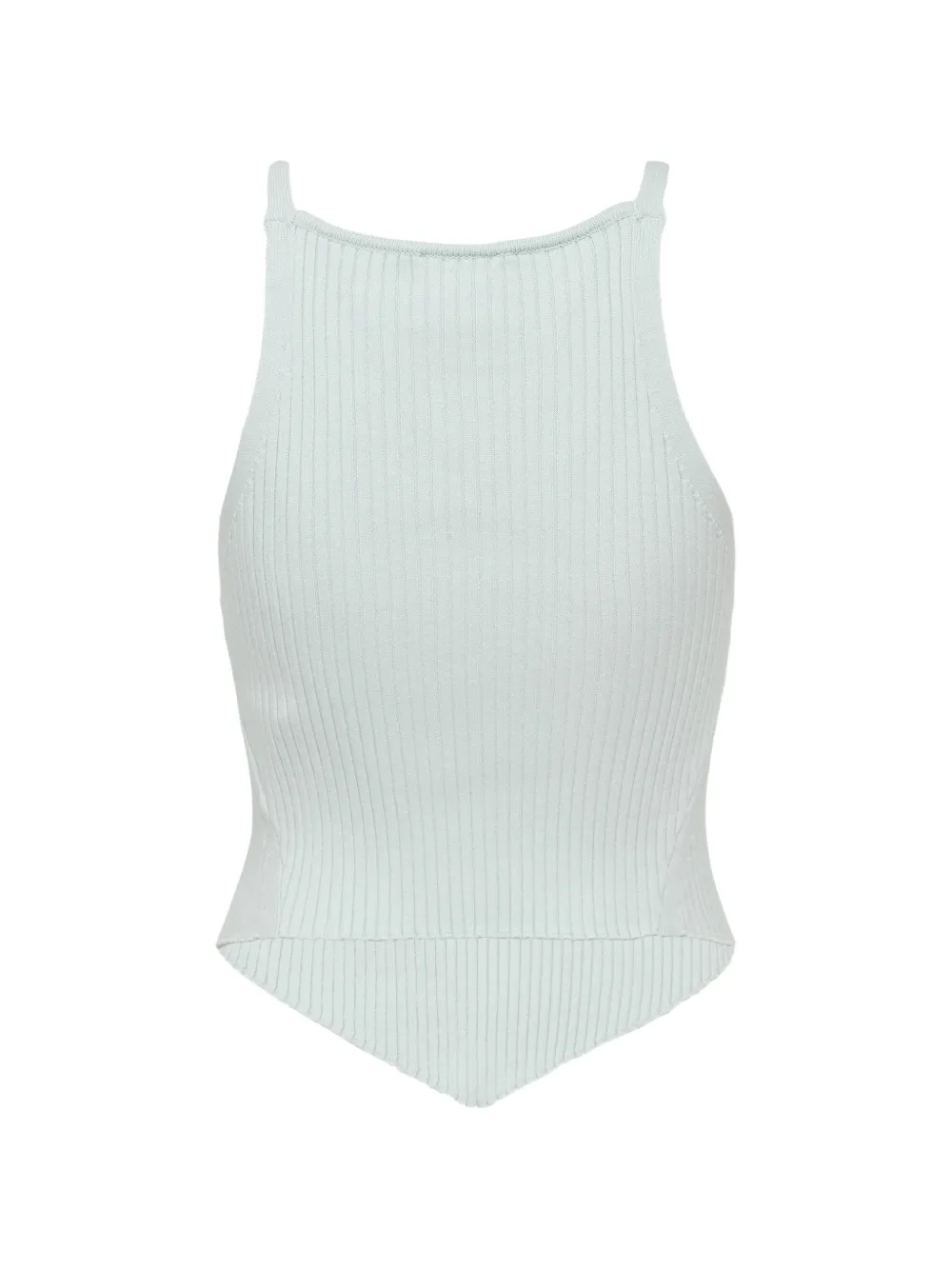 Courrèges ポインティ リブニットトップ Courrèges ポインティリブニットトップ | グリーン | FARFETCH JP
