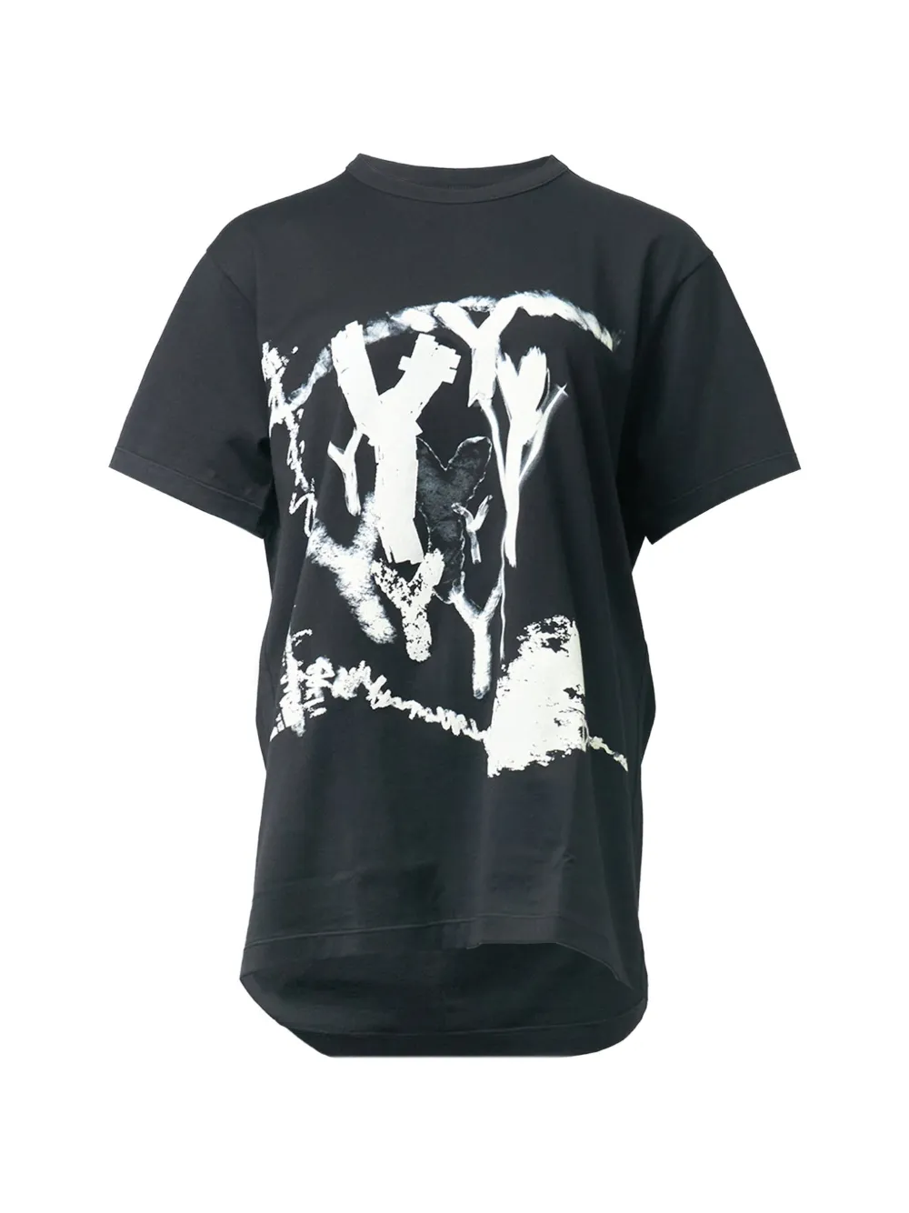 Y's round-neck graphic T-shirt - Nero