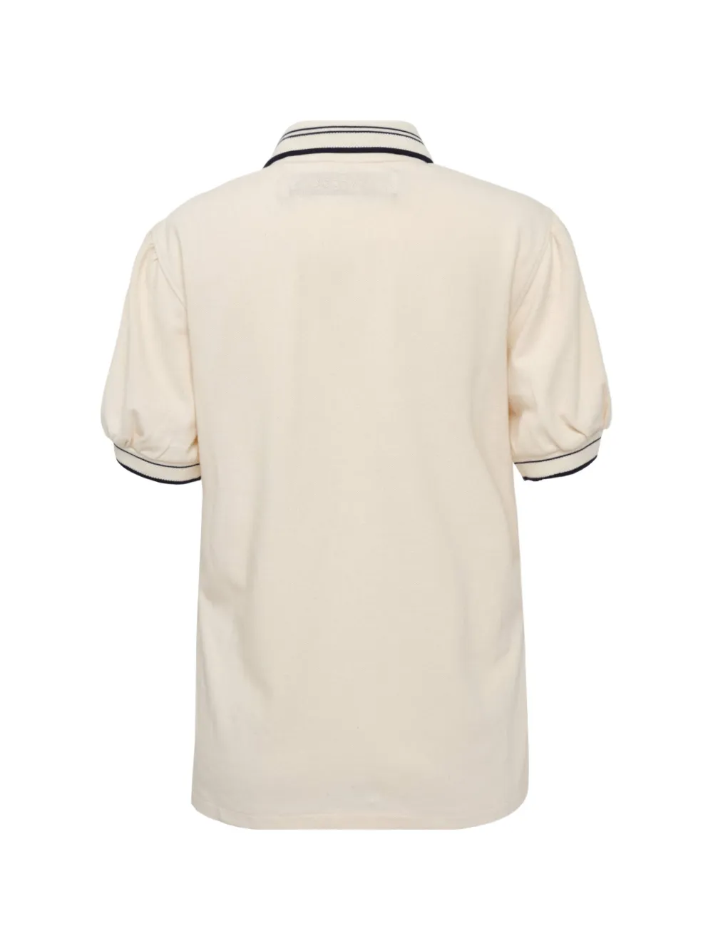  Open Yy Chest-pocket Polo Top - Neutrals 