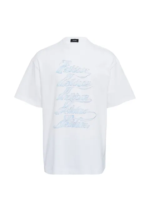 We11done logo-detail ribbon T-shirt
