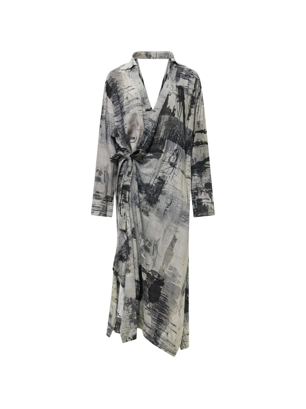 Yohji Yamamoto printed dress - Grigio