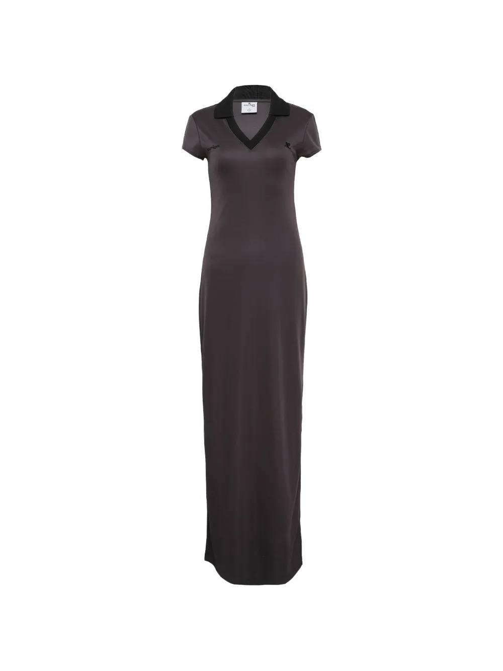Courrèges V-neck maxi dress - Marrone