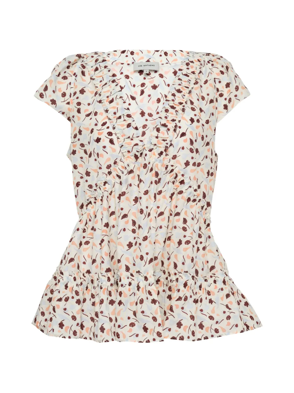 Lee Mathews Holly short-sleeve blouse - Rosa